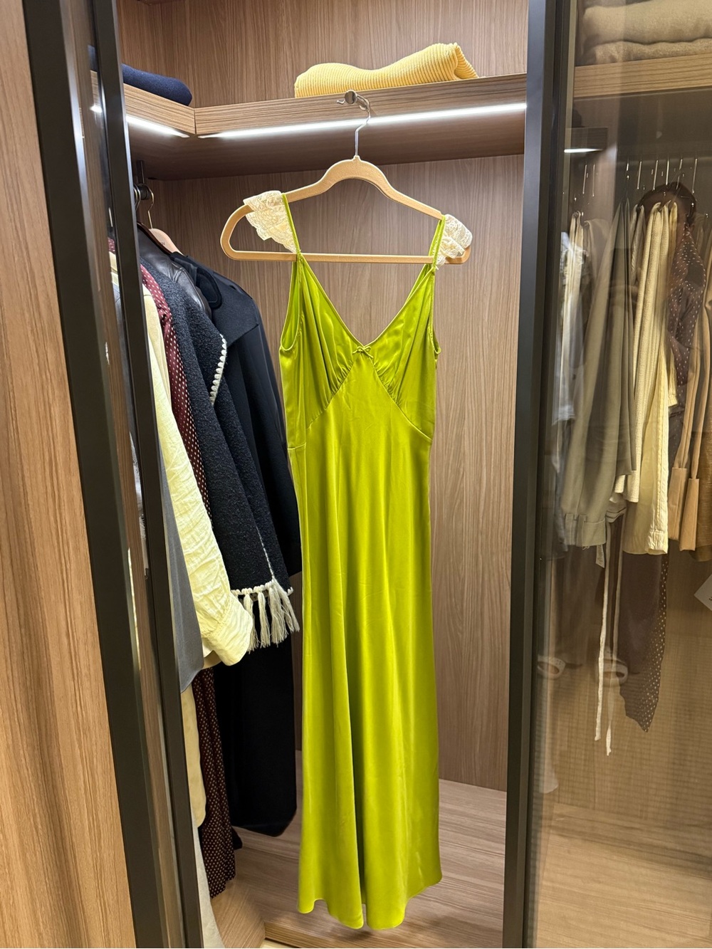 Doen Claire Maxi Dress in Chartreuse Green
